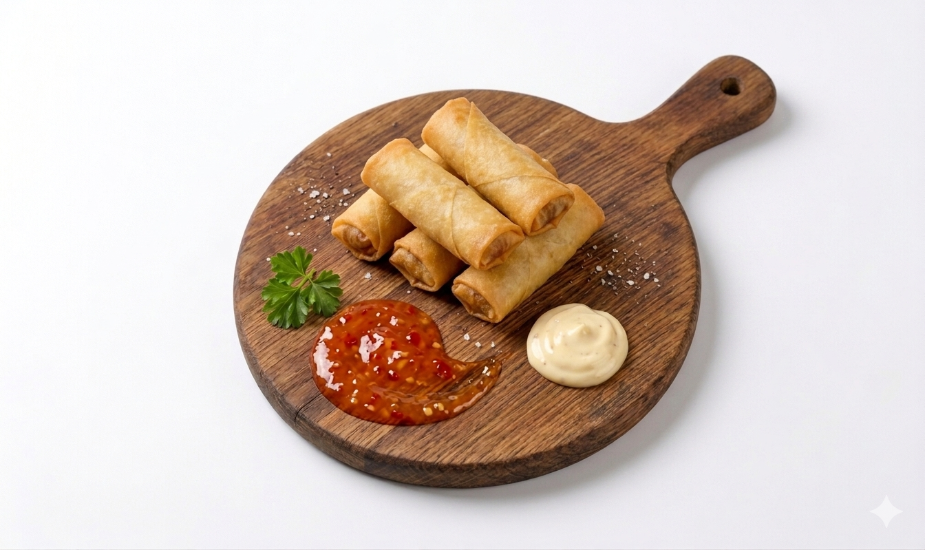 10 Kleine Frühlingsrollen - mit Gemüse und Chilisauce