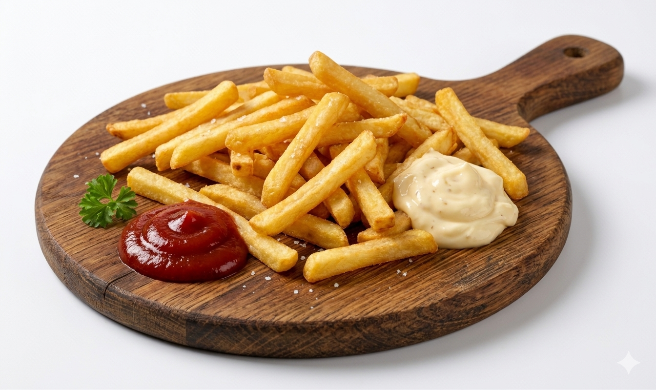 Portion Pommes Frites - mit Ketchup