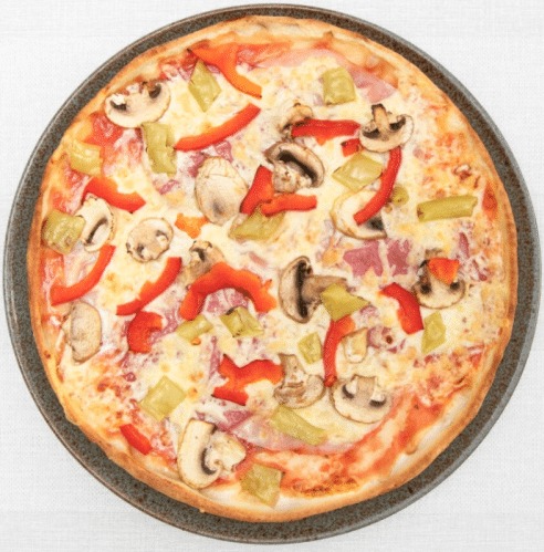 Sucuk Pizza - Knoblauchwurst, frische Champignons, Peperoni und Paprika