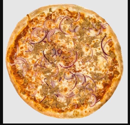 Thunfisch Pizza - Thunfisch und Zwiebeln